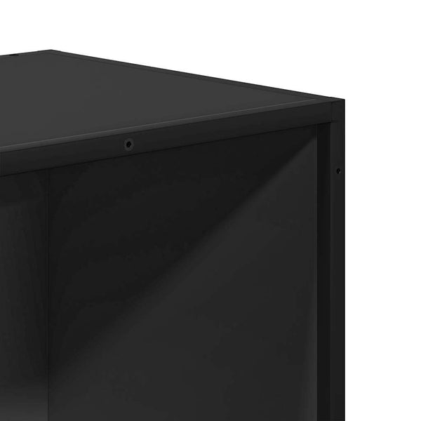 Schwarzer Bücherschrank Romilia 65,5x33x107,5cm (Holzwerkstoff)