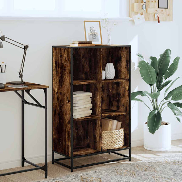 Bücherregal Romilia aus geräucherter Eiche 65,5x33x107,5cm (Holz)