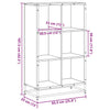 Bücherregal Romilia aus geräucherter Eiche 65,5x33x107,5cm (Holz)