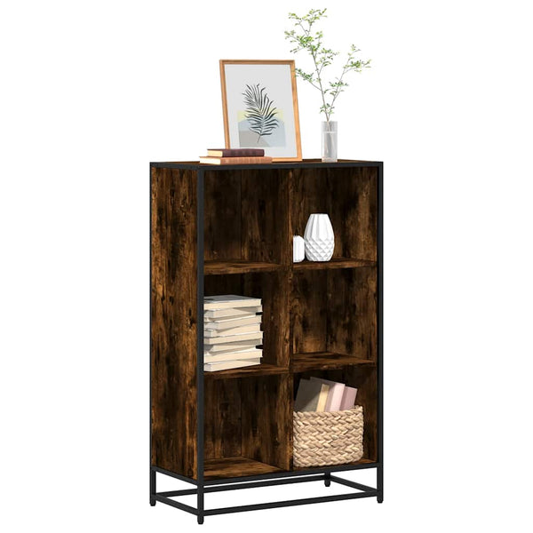 Bücherregal Romilia aus geräucherter Eiche 65,5x33x107,5cm (Holz)