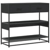 Schwarzer Konsolentisch Leona 90x35x80cm (Holz)