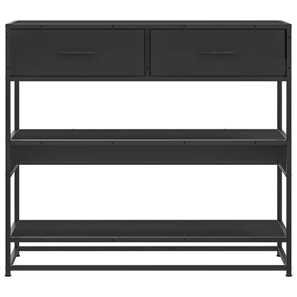 Schwarzer Konsolentisch Leona 90x35x80cm (Holz)