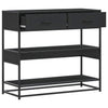 Schwarzer Konsolentisch Leona 90x35x80cm (Holz)
