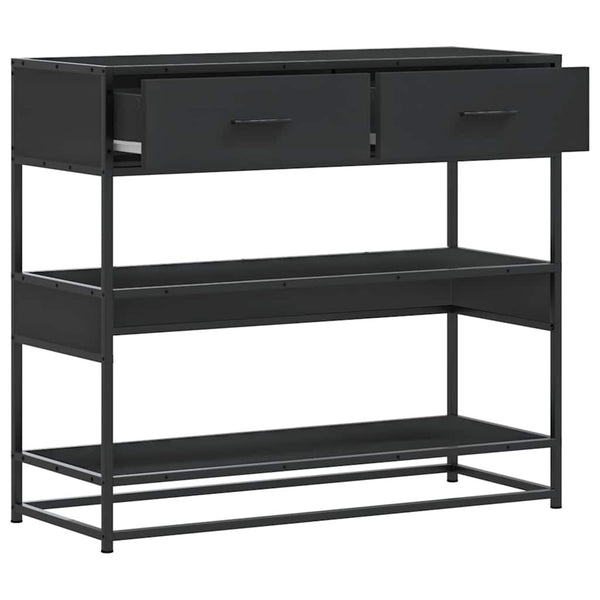 Schwarzer Konsolentisch Leona 90x35x80cm (Holz)