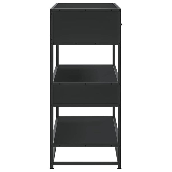 Schwarzer Konsolentisch Leona 90x35x80cm (Holz)