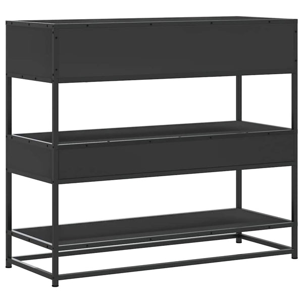 Schwarzer Konsolentisch Leona 90x35x80cm (Holz)