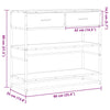 Schwarzer Konsolentisch Leona 90x35x80cm (Holz)