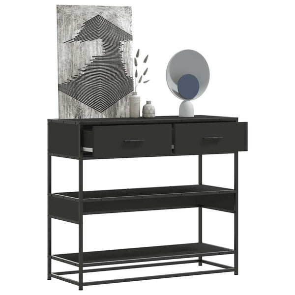 Schwarzer Konsolentisch Leona 90x35x80cm (Holz)