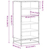 Schwarzer Schuhschrank Catana 48x38x97,5cm (Holz)