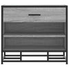 Graue Schuhbank Nejwed 60x40x53,5cm (Holz und Metall)