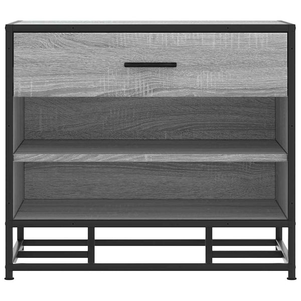 Graue Schuhbank Nejwed 60x40x53,5cm (Holz und Metall)