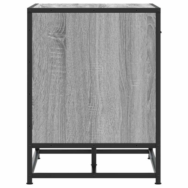 Graue Schuhbank Nejwed 60x40x53,5cm (Holz und Metall)