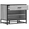Graue Schuhbank Nejwed 60x40x53,5cm (Holz und Metall)