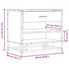 Graue Schuhbank Nejwed 60x40x53,5cm (Holz und Metall)