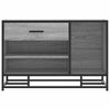 Graue Schuhbank Iosifa 80x40x53,5cm (Holz und Metall)