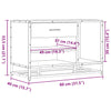 Graue Schuhbank Iosifa 80x40x53,5cm (Holz und Metall)
