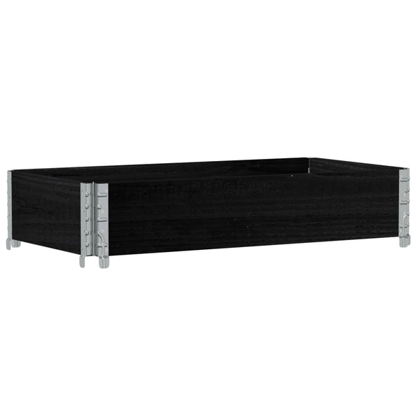 Schwarzer Blumenkasten Terese 100x50cm (Kiefer)