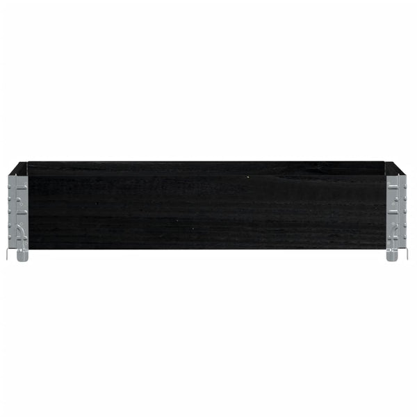 Schwarzer Blumenkasten Terese 100x50cm (Kiefer)