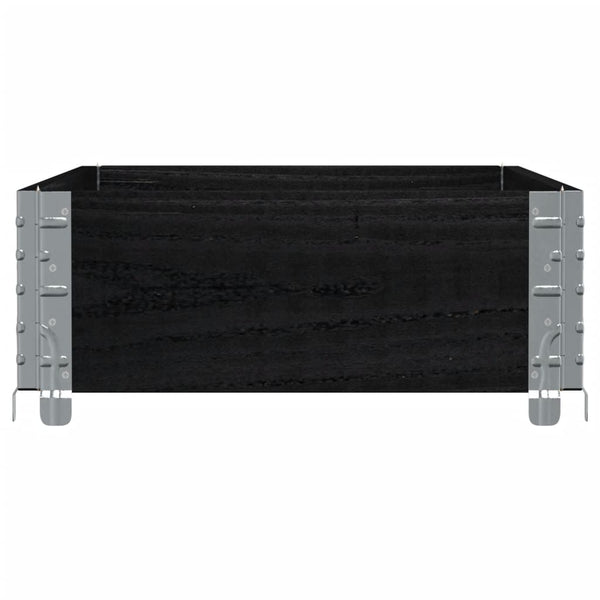Schwarzer Blumenkasten Terese 100x50cm (Kiefer)