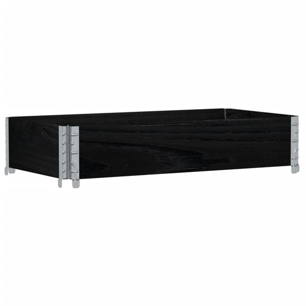 Schwarzer Blumenkasten Terese 100x50cm (Kiefer)