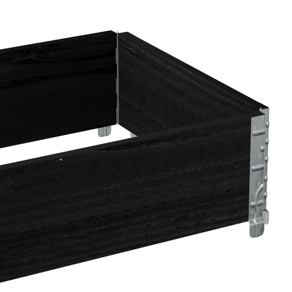 Schwarzer Blumenkasten Terese 100x50cm (Kiefer)