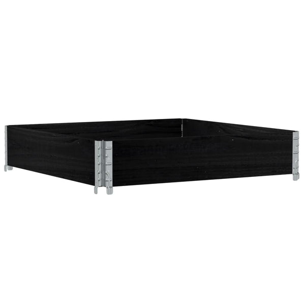 Schwarzer Blumenkasten Terese 100x100cm (Kiefer)