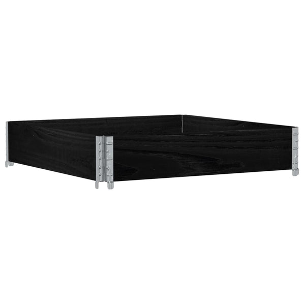 Schwarzer Blumenkasten Terese 100x100cm (Kiefer)