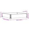 Schwarzer Blumenkasten Terese 100x100cm (Kiefer)
