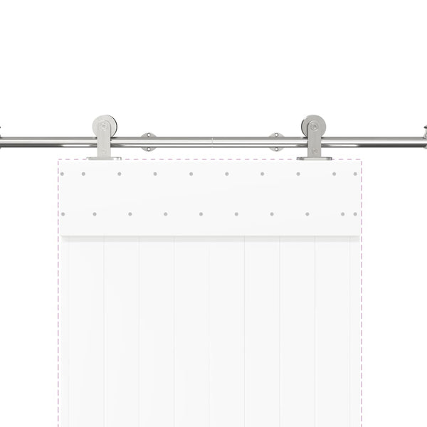 Marianita 200 cm Schiebetürbeschläge Silber (Edelstahl)