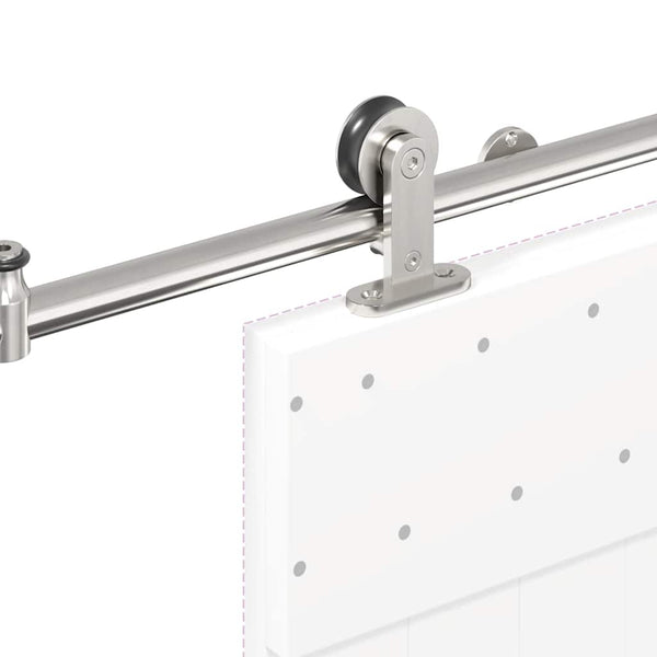 Marianita 200 cm Schiebetürbeschläge Silber (Edelstahl)