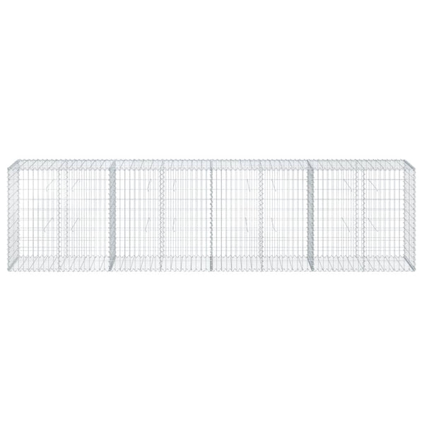 Verzinkter Steinkorb auf dem Dach Nena 400x50x100cm (Eisen)
