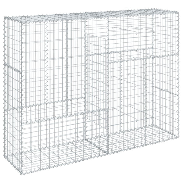 Verzinkter Steinkorb auf Dach Nena 200x50x150cm (Eisen)