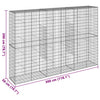 Verzinkter Steinkorb auf Dach Nena 300x50x200cm (Eisen)