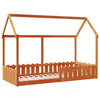 Wachsbraunes Kinderbettgestell in Hausform Luigia 90x190cm (Kiefer)