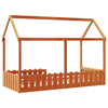 Wachsbraunes Kinderbettgestell in Hausform Luigia 90x190cm (Kiefer)