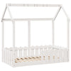 Weißes Kinderbettgestell Hausform Luigia 70x140cm (Kiefer)