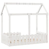 Weißes Kinderbettgestell Hausform Luigia 70x140cm (Kiefer)