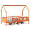 Wacholderbraunes Kinderbettgestell Hausform Nazam 90x200cm (Kiefer)
