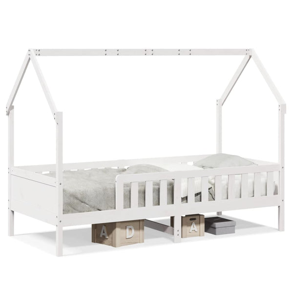 Weißer Hausbettrahmen für Kinder Nazam 90x190cm (Kiefer)