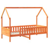 Vahanruskea lasten talonmuotoinen sängynrunko Nazam 90x190cm (mänty)