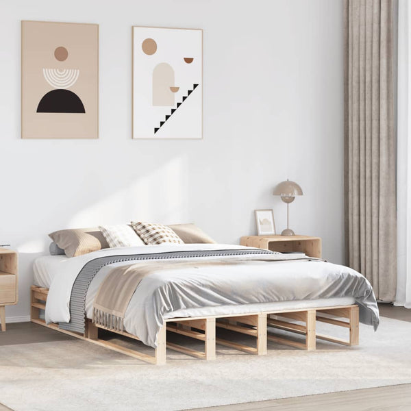 Bett mit Matratze Miridel 120x200cm (Kiefer)