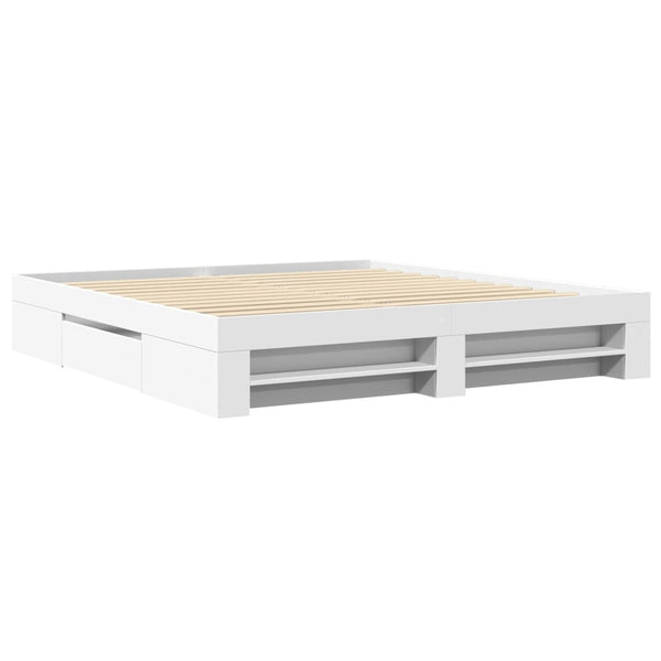 Bettgestell Eonica 200x200cm, weiß (Holz)