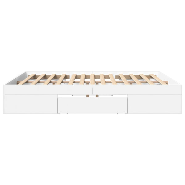 Bettgestell Eonica 200x200cm, weiß (Holz)