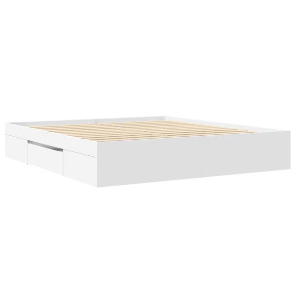 Bettgestell Eonica 200x200cm, weiß (Holz)