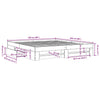Bettgestell Eonica 200x200cm, weiß (Holz)
