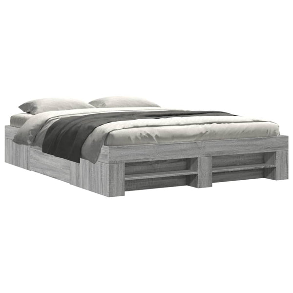Graues Bettgestell Eonica 160x200cm (Holz)