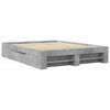 Betongrauer Bettrahmen Eonica 150x200cm (Holz)