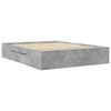 Betongrauer Bettrahmen Eonica 150x200cm (Holz)