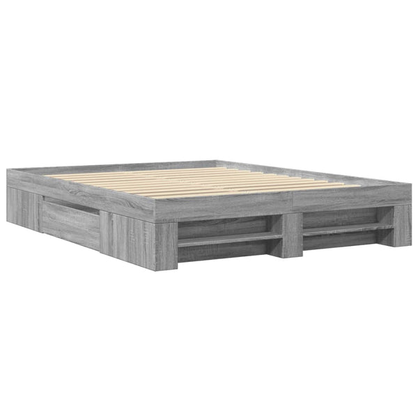 Graues Bettgestell Eonica 150x200cm (Holz)