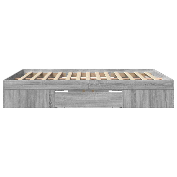 Graues Bettgestell Eonica 150x200cm (Holz)